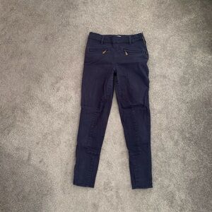 Tory Burch Mid-Rise Navy Riding Jeans